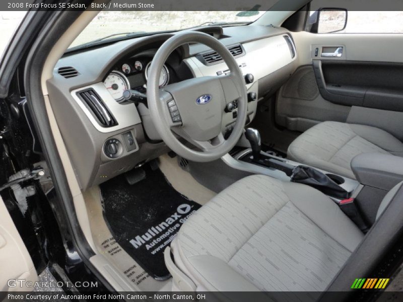 Black / Medium Stone 2008 Ford Focus SE Sedan