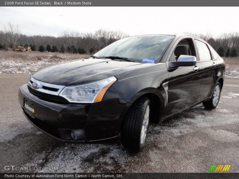 Black / Medium Stone 2008 Ford Focus SE Sedan