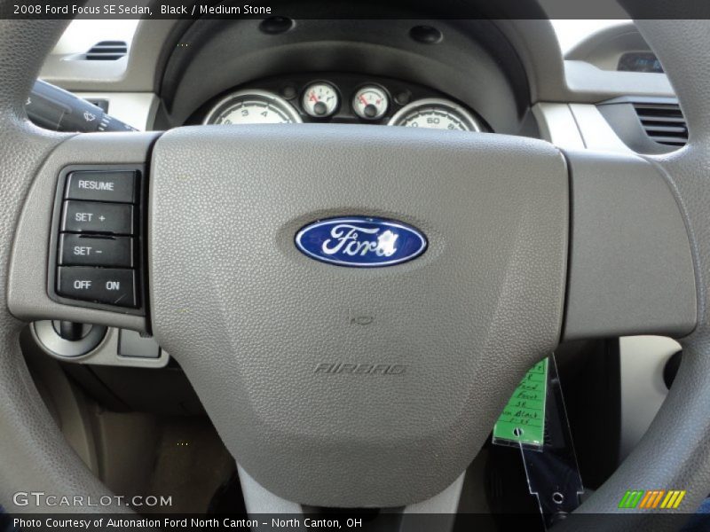 Black / Medium Stone 2008 Ford Focus SE Sedan