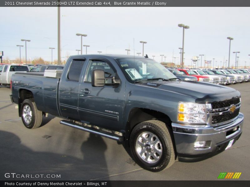 Blue Granite Metallic / Ebony 2011 Chevrolet Silverado 2500HD LTZ Extended Cab 4x4