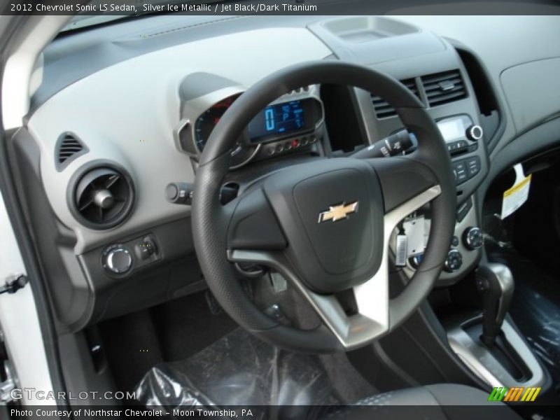 Silver Ice Metallic / Jet Black/Dark Titanium 2012 Chevrolet Sonic LS Sedan