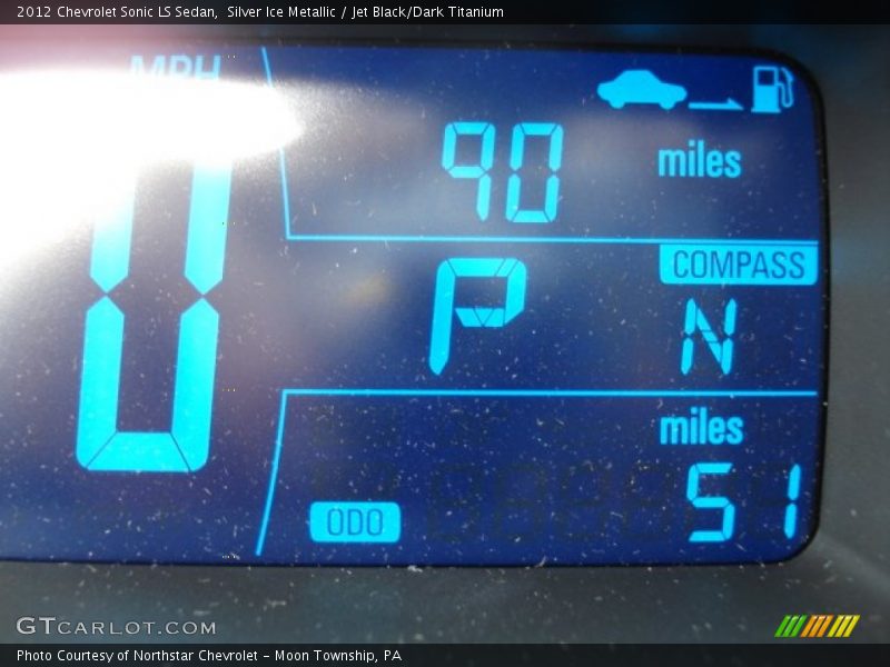 Silver Ice Metallic / Jet Black/Dark Titanium 2012 Chevrolet Sonic LS Sedan