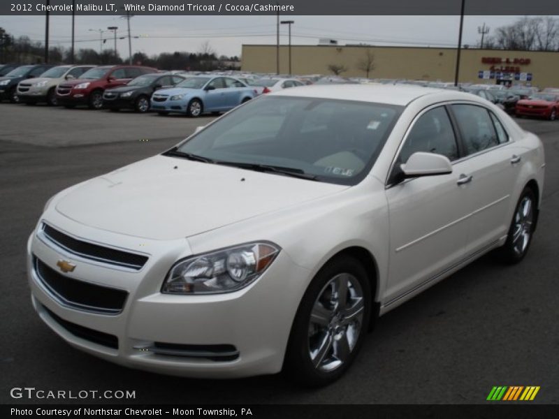 White Diamond Tricoat / Cocoa/Cashmere 2012 Chevrolet Malibu LT
