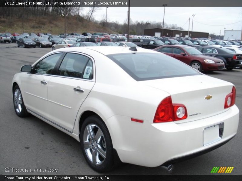 White Diamond Tricoat / Cocoa/Cashmere 2012 Chevrolet Malibu LT