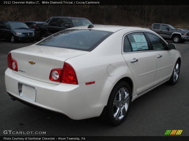 White Diamond Tricoat / Cocoa/Cashmere 2012 Chevrolet Malibu LT