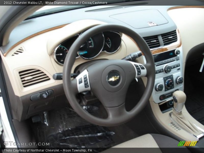 White Diamond Tricoat / Cocoa/Cashmere 2012 Chevrolet Malibu LT