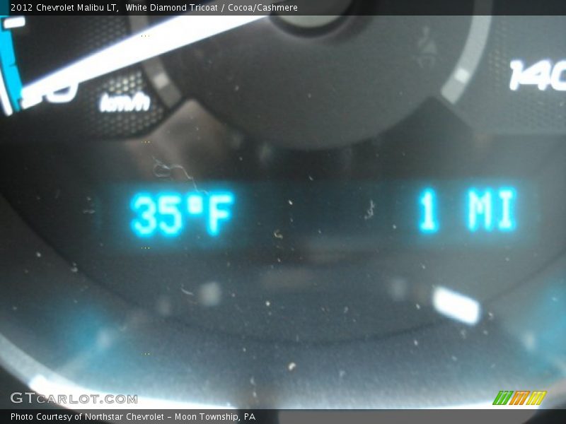 White Diamond Tricoat / Cocoa/Cashmere 2012 Chevrolet Malibu LT