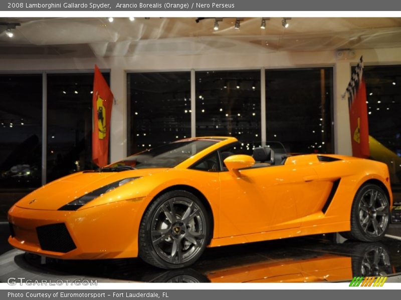 Arancio Borealis (Orange) / Nero Perseus 2008 Lamborghini Gallardo Spyder
