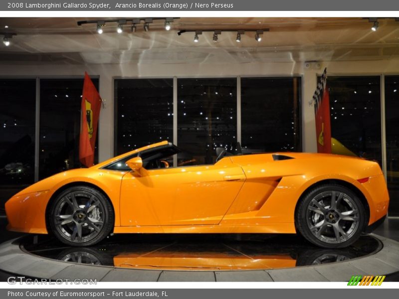 Arancio Borealis (Orange) / Nero Perseus 2008 Lamborghini Gallardo Spyder
