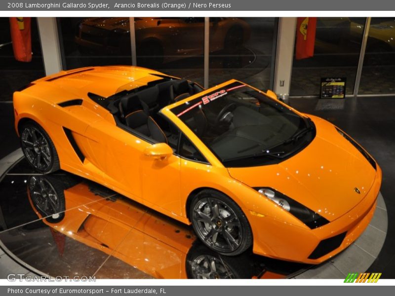 Arancio Borealis (Orange) / Nero Perseus 2008 Lamborghini Gallardo Spyder