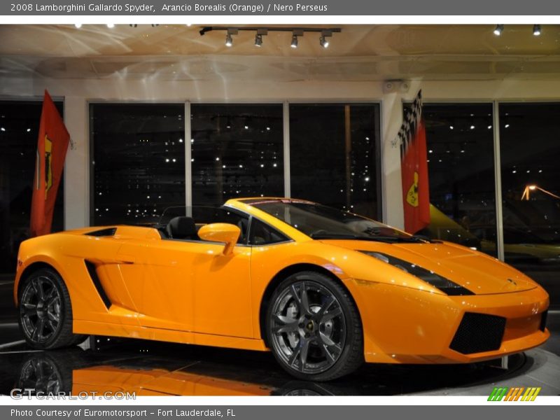 Arancio Borealis (Orange) / Nero Perseus 2008 Lamborghini Gallardo Spyder