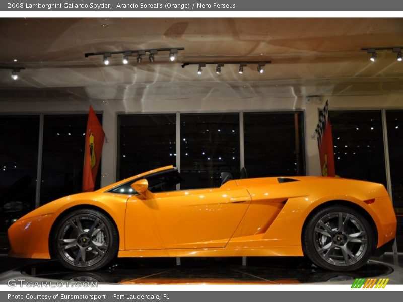 Arancio Borealis (Orange) / Nero Perseus 2008 Lamborghini Gallardo Spyder