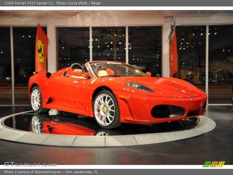 Rosso Corsa (Red) / Beige 2009 Ferrari F430 Spider F1