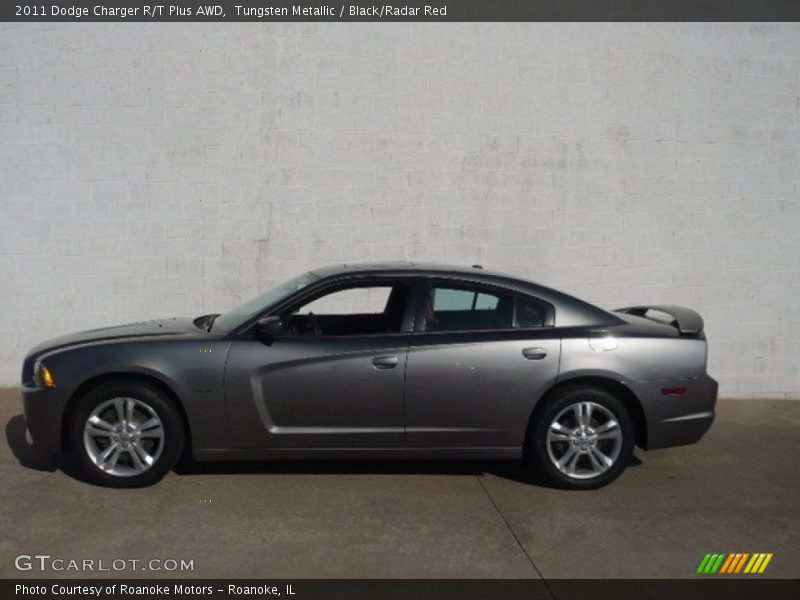 Tungsten Metallic / Black/Radar Red 2011 Dodge Charger R/T Plus AWD