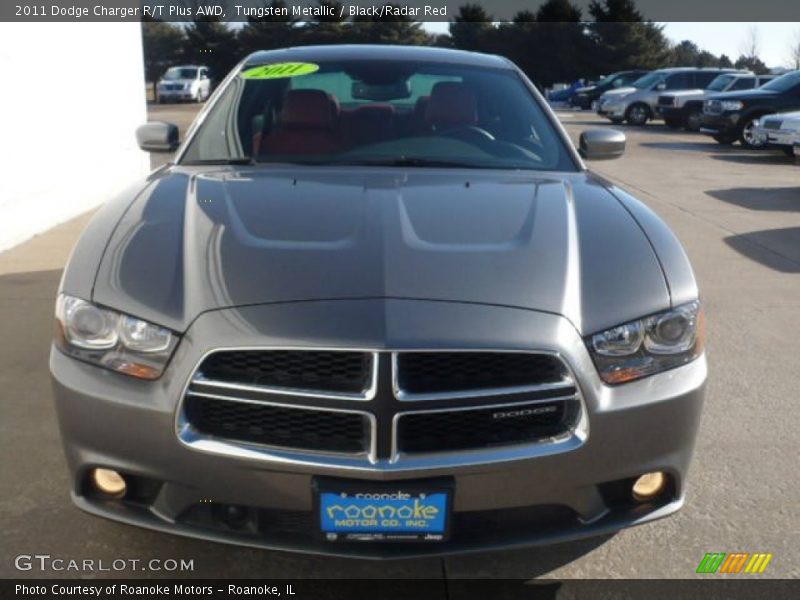 Tungsten Metallic / Black/Radar Red 2011 Dodge Charger R/T Plus AWD