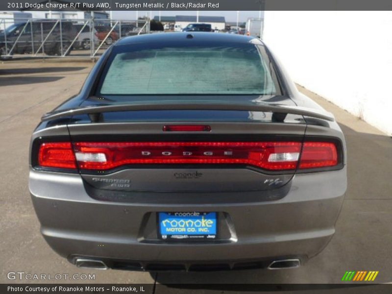 Tungsten Metallic / Black/Radar Red 2011 Dodge Charger R/T Plus AWD