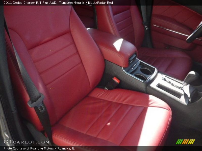 Tungsten Metallic / Black/Radar Red 2011 Dodge Charger R/T Plus AWD
