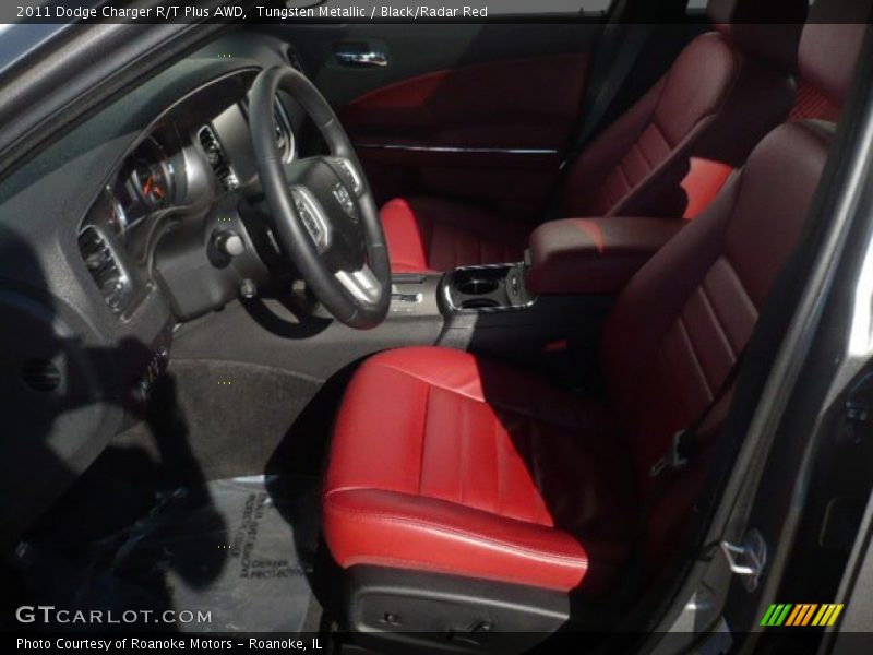 Tungsten Metallic / Black/Radar Red 2011 Dodge Charger R/T Plus AWD