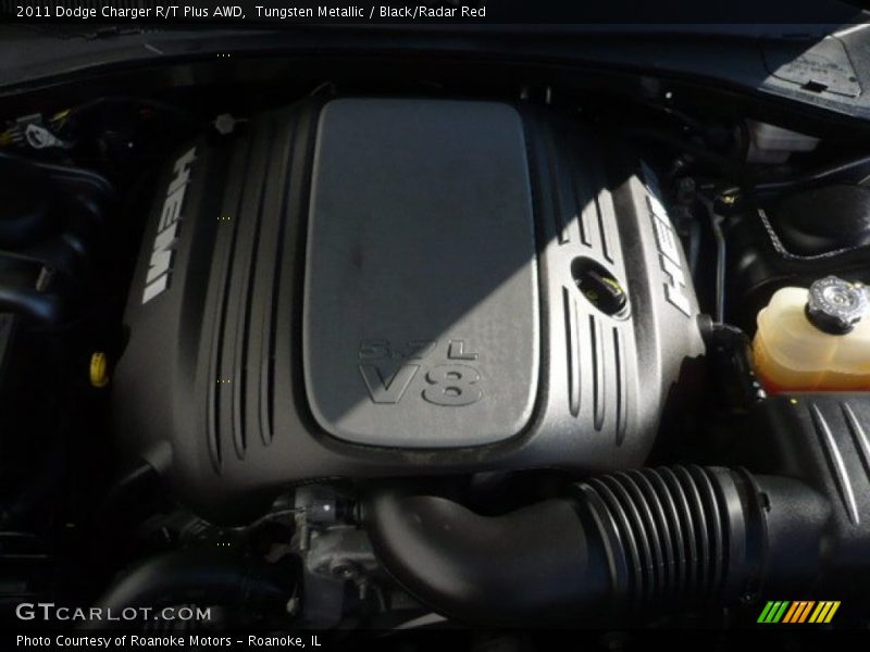 Tungsten Metallic / Black/Radar Red 2011 Dodge Charger R/T Plus AWD