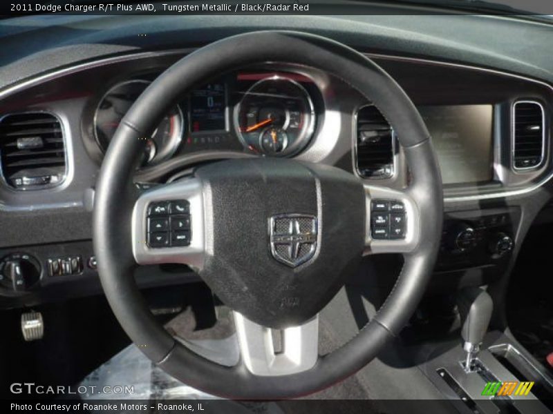 Tungsten Metallic / Black/Radar Red 2011 Dodge Charger R/T Plus AWD