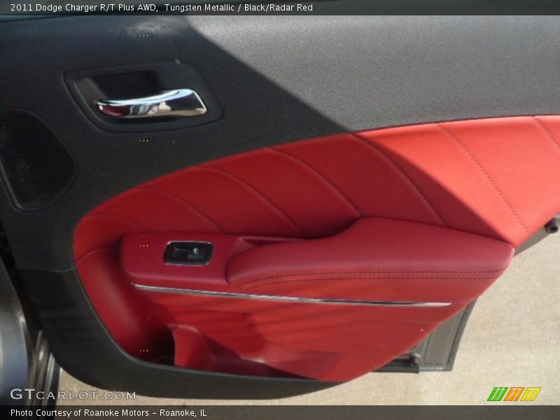 Tungsten Metallic / Black/Radar Red 2011 Dodge Charger R/T Plus AWD