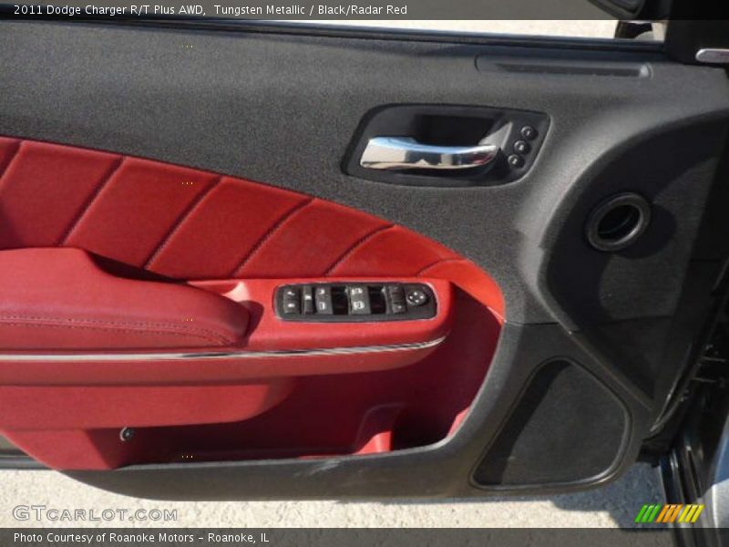 Tungsten Metallic / Black/Radar Red 2011 Dodge Charger R/T Plus AWD