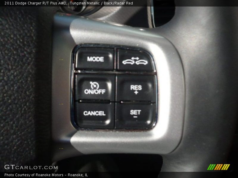 Tungsten Metallic / Black/Radar Red 2011 Dodge Charger R/T Plus AWD