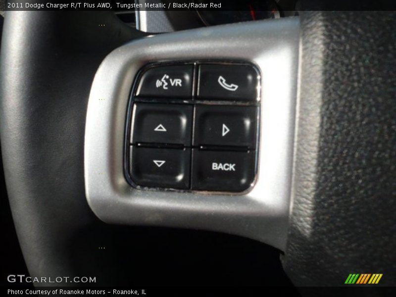 Tungsten Metallic / Black/Radar Red 2011 Dodge Charger R/T Plus AWD
