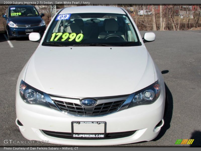Satin White Pearl / Ivory 2009 Subaru Impreza 2.5i Sedan