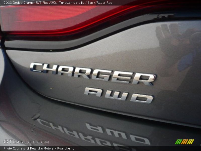Tungsten Metallic / Black/Radar Red 2011 Dodge Charger R/T Plus AWD