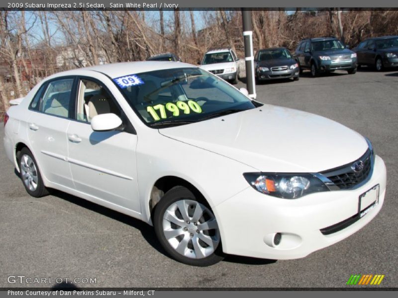 Satin White Pearl / Ivory 2009 Subaru Impreza 2.5i Sedan