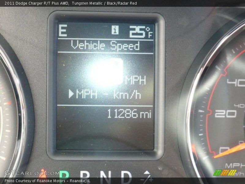 Tungsten Metallic / Black/Radar Red 2011 Dodge Charger R/T Plus AWD