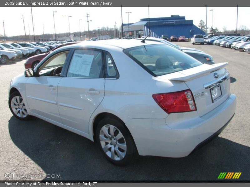 Satin White Pearl / Ivory 2009 Subaru Impreza 2.5i Sedan