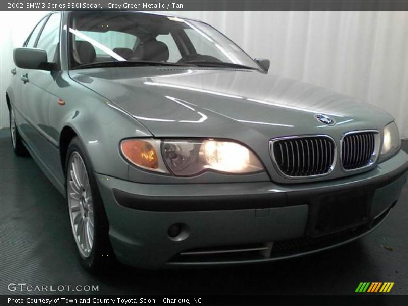 Grey Green Metallic / Tan 2002 BMW 3 Series 330i Sedan