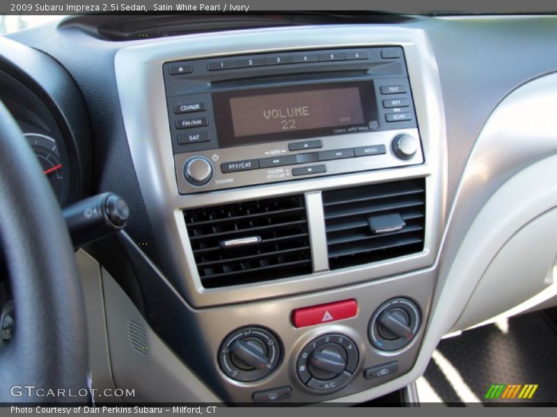 Satin White Pearl / Ivory 2009 Subaru Impreza 2.5i Sedan