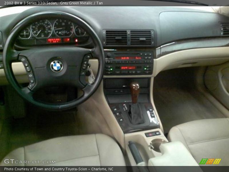 Grey Green Metallic / Tan 2002 BMW 3 Series 330i Sedan