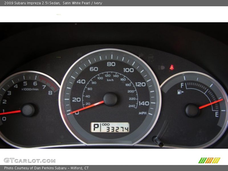 Satin White Pearl / Ivory 2009 Subaru Impreza 2.5i Sedan