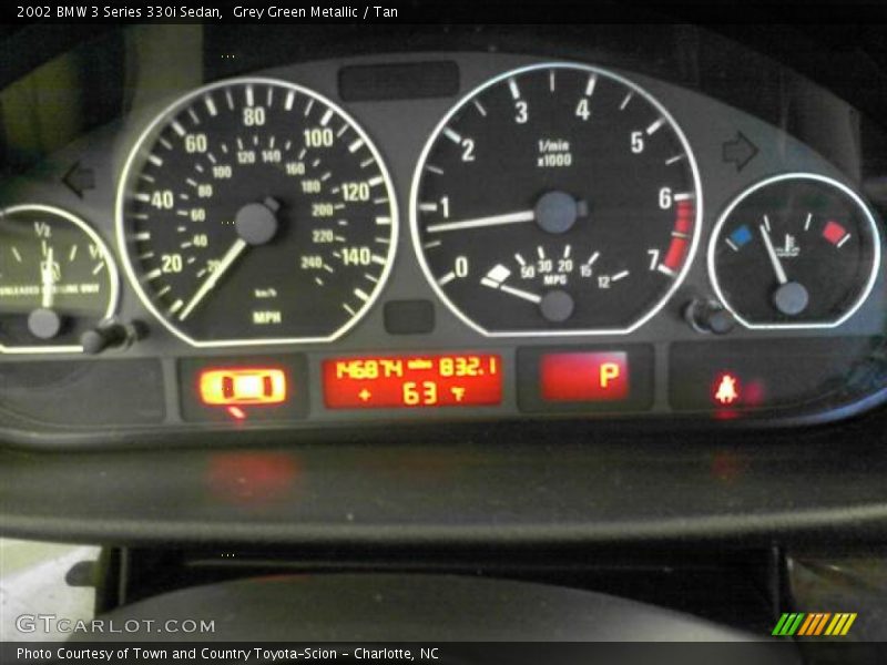 Grey Green Metallic / Tan 2002 BMW 3 Series 330i Sedan