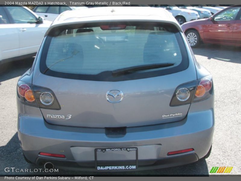 Titanium Gray Metallic / Black/Red 2004 Mazda MAZDA3 s Hatchback