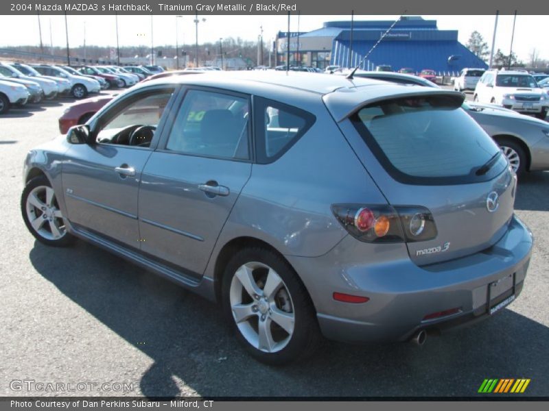 Titanium Gray Metallic / Black/Red 2004 Mazda MAZDA3 s Hatchback