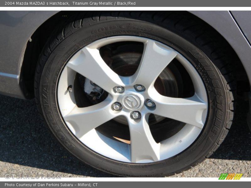 Titanium Gray Metallic / Black/Red 2004 Mazda MAZDA3 s Hatchback