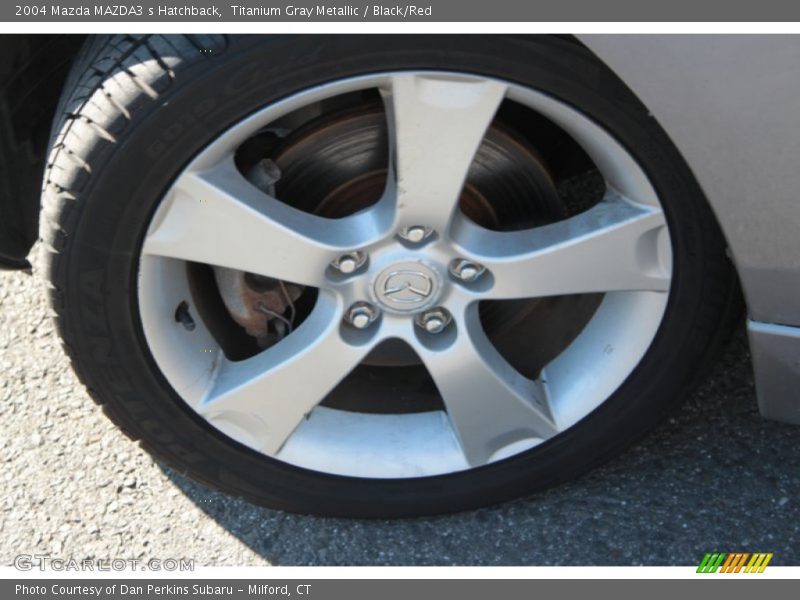 Titanium Gray Metallic / Black/Red 2004 Mazda MAZDA3 s Hatchback