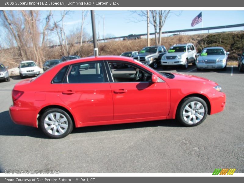 Lightning Red / Carbon Black 2009 Subaru Impreza 2.5i Sedan