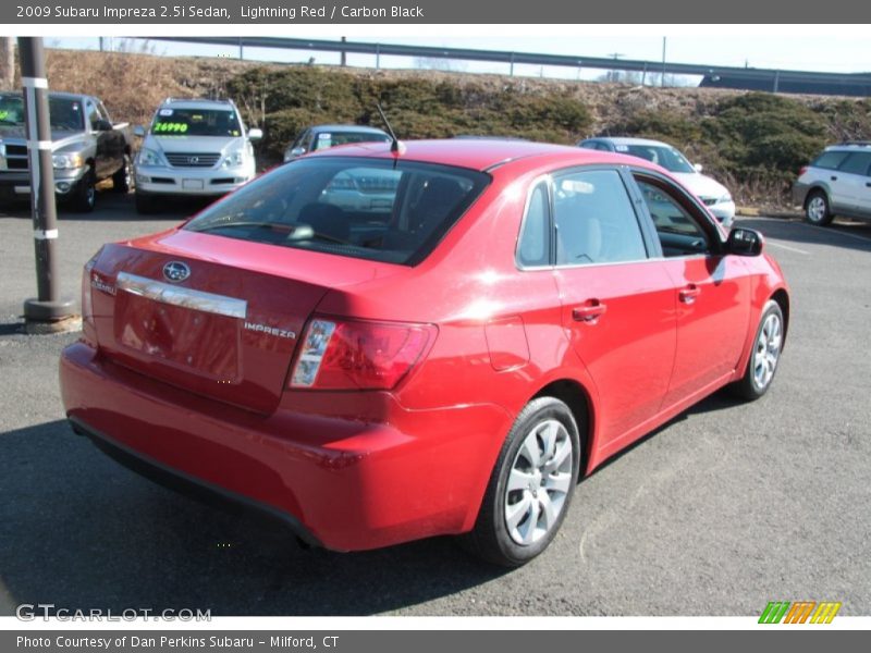 Lightning Red / Carbon Black 2009 Subaru Impreza 2.5i Sedan