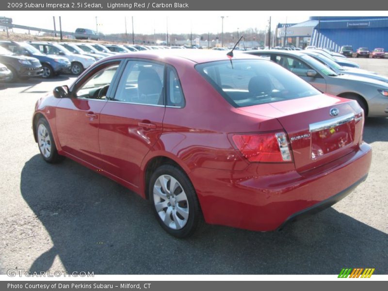 Lightning Red / Carbon Black 2009 Subaru Impreza 2.5i Sedan