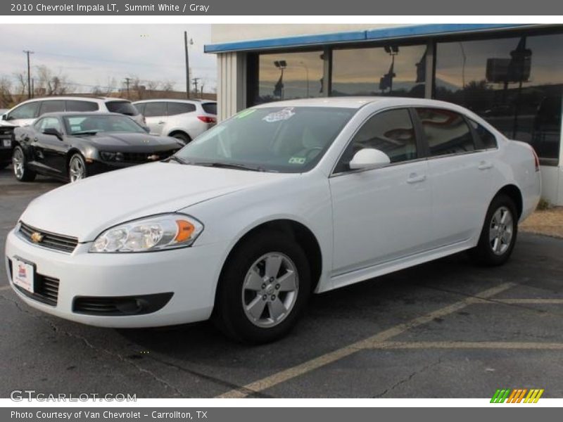 Summit White / Gray 2010 Chevrolet Impala LT