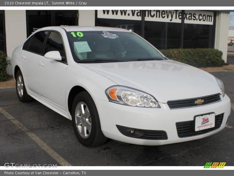 Summit White / Gray 2010 Chevrolet Impala LT