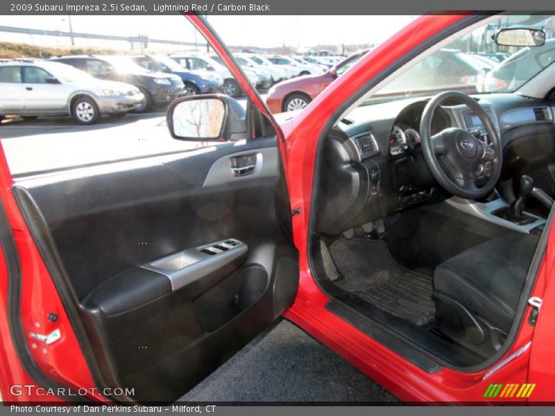 Lightning Red / Carbon Black 2009 Subaru Impreza 2.5i Sedan