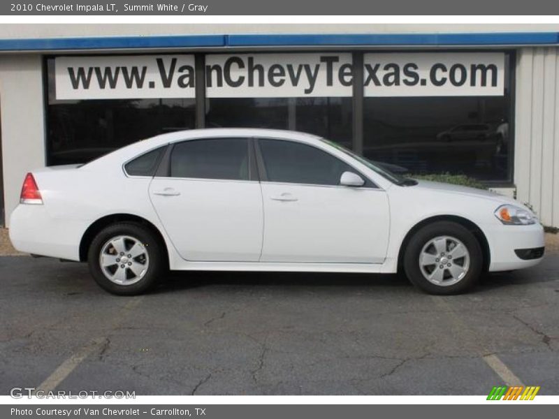Summit White / Gray 2010 Chevrolet Impala LT