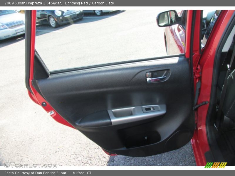 Lightning Red / Carbon Black 2009 Subaru Impreza 2.5i Sedan